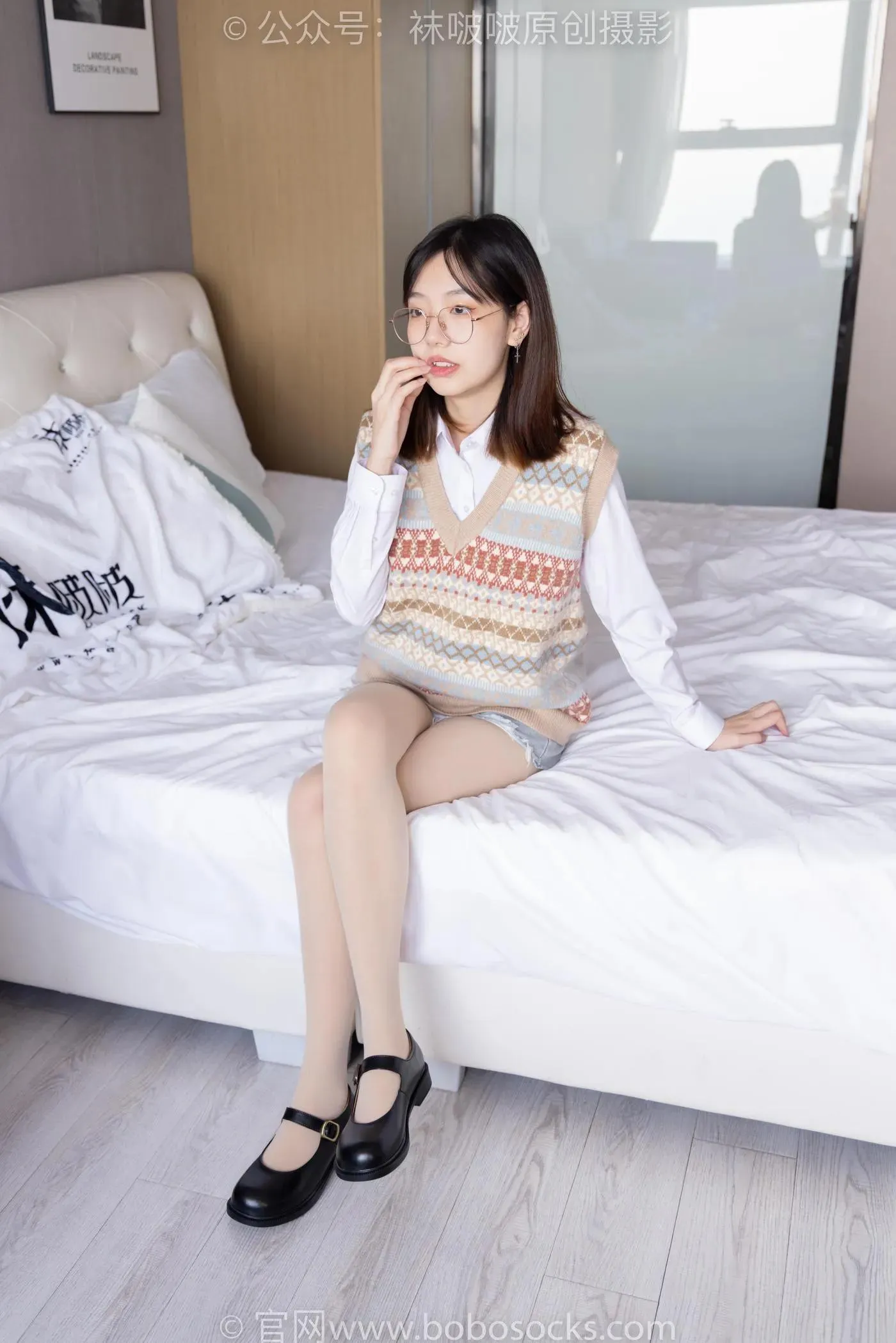 [BoBoSocks袜啵啵]NO.169 小甜豆-黑皮鞋、厚黑丝、厚肉丝 [145P]插图9